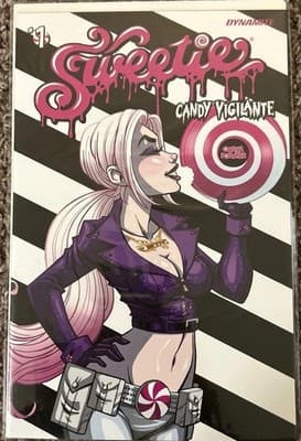 Dynamite Sweetie Candy Vigilante #1 Comic Book Bagged White Pink Cover Art - Image 1