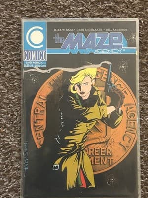 Comico The Maze Agency Comics Lot #1-4 #7-8 6 Issues Mike W Barr Adam Hughes - Thumbnail 10