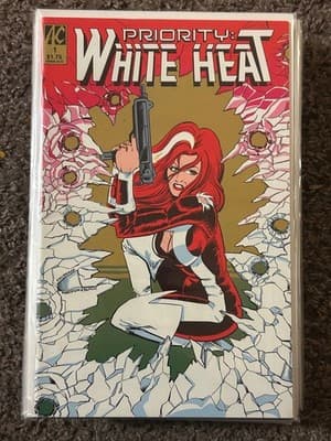 Priority White Heat #1 #2 AC Comics 2 Issue Set Redhead Heroine Covers - Thumbnail 2