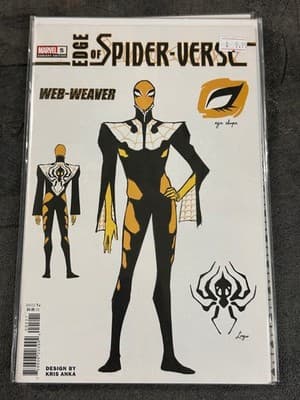 Marvel Edge of Spider-Verse #5 Anka Web-Weaver Cover Comic White 1:10 Variant - Image 1