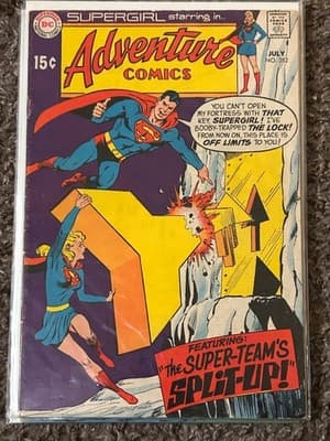 Adventure Comics #382 July DC Superman Supergirl Silver Age 15c Vintage Comic - Image 1