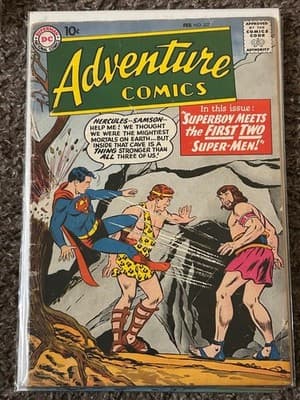 Adventure Comics #257 DC Superboy Meets the First Two Super-Men 10c Classic - Image 1