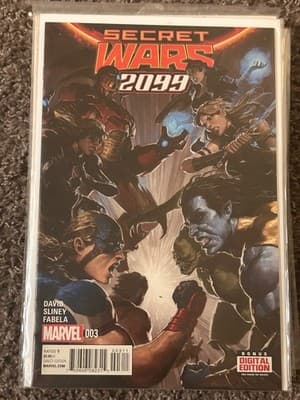 Marvel Secret Wars 2099 #3 Comic David Sliney Cover T Rated Bonus Digital - Image 1