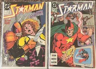 DC Starman Comic Book Lot #15 #26 1989 Stern Lyle & Hanna Garzon Bagged 2 Keys - Image 1
