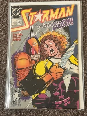 DC Starman Comic Book Lot #15 #26 1989 Stern Lyle & Hanna Garzon Bagged 2 Keys - Thumbnail 2