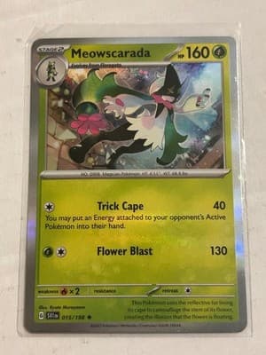 Pokemon Meowscarada Arboliva Magikarp Alomomola Bruxish Chansey Holos 6-Card Lot - Thumbnail 2