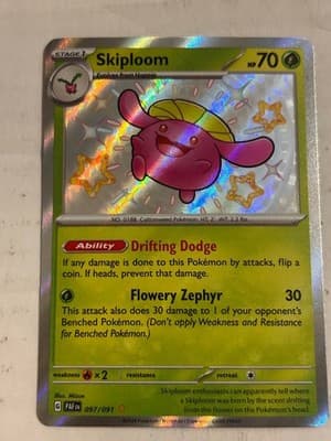 Pokemon Holo Lot Quaxwell Bisharp Skiploom Silicobra SV Series Holo Rare Shiny - Thumbnail 4