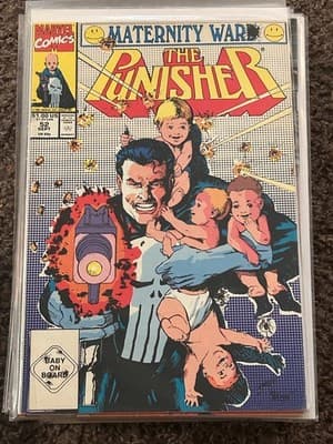 Marvel Comics The Punisher #52 Sept Maternity Ward Baby On Board Cover Art - Image 1