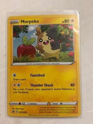Pokemon Trading Card Lot (4) Morpeko Raikou Eiscue Pawniard Mixed Cosmic Holos - Thumbnail 2