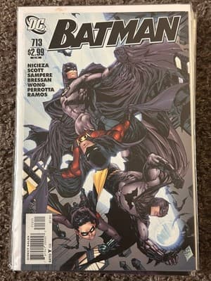DC Batman 713 Comic Book 2011 Nicieza Sampere Bressan Nightwing Robin VG Bagged - Image 1