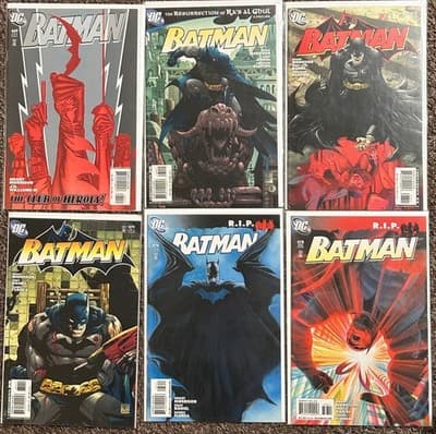 Batman Comic Lot 6 Grant Morrison R I P 669 670 673 674 676 678 DC Bagged Set - Image 1
