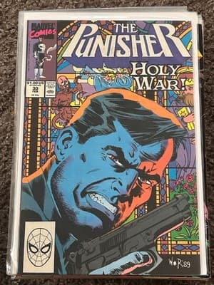 Marvel The Punisher Comic #30 Holy War 1989 Feb Bagged Sleeved Collectible - Image 1