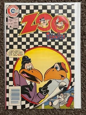 Charlton Comics Zoo Funnies #1 Dec 75c Vintage Comic Book Cartoon Animals Cover - Image 1
