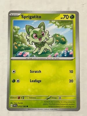 Pokemon TCG SV1 Lot 9 Cards Scatterbug Sprigatito Crocalor Cetitan Drifloon - Thumbnail 3