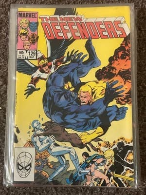 Marvel The New Defenders 129 Comic Book 1984 VF VG March Issue Yellow Cover - Image 1