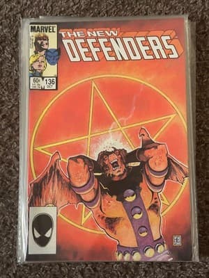 Marvel The New Defenders #136 Comic Book Oct 60c Orange Red Cover Bagged Vintage - Image 1