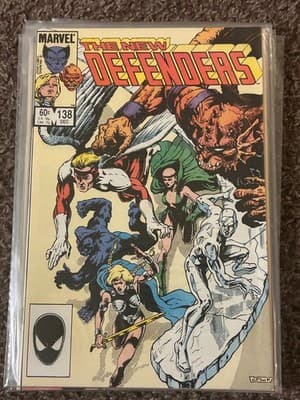 Marvel The New Defenders 138 Comic Book Dec 60c Silver Surfer Cover Bagged - Image 1