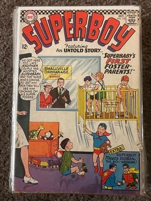 DC Superboy #133 Oct Silver Age Comic 12c Superbaby First Foster-Parents Robin - Image 1