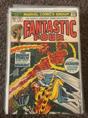 Marvel Fantastic Four #131 Comic Book Feb Human Torch Quicksilver Inhumans - Image 1