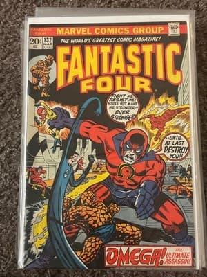 Marvel Fantastic Four #132 Comic Book 1973 Omega The Thing Human Torch VG Cover - Image 1