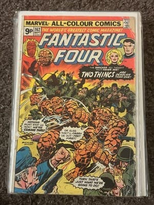 Marvel Fantastic Four #162 Comic Sept 9p UK Vintage Collectible Cover Damage - Image 1