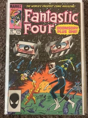 Marvel Fantastic Four #279 Comic Book June Doomsday Plus One 65¢ Vintage Cover - Image 1