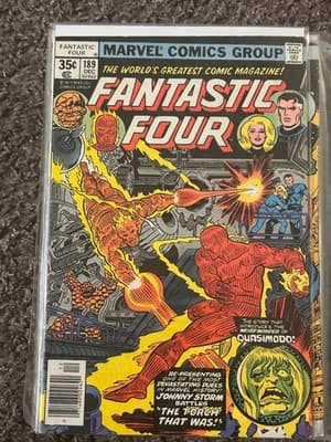 Marvel Comics Fantastic Four #189 1977 35c VF/NM Johnny Storm Quasimodo Cover - Image 1