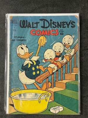 Walt Disney Comics Lot Dell 4 Vintage Donald Duck Comics 10c Dell 52 Pages - Thumbnail 2