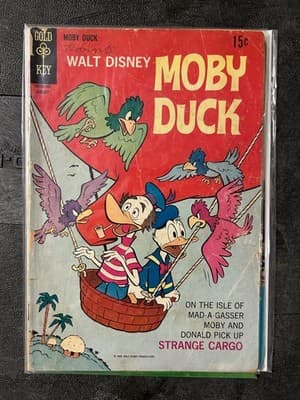 Walt Disney Gold Key Comic Lot 6 Vintage Mickey Moby Duck Pluto Uncle Scrooge - Thumbnail 4