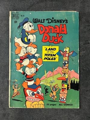 Walt Disney Comics Lot Dell 4 Vintage Donald Duck Comics 10c Dell 52 Pages - Thumbnail 5