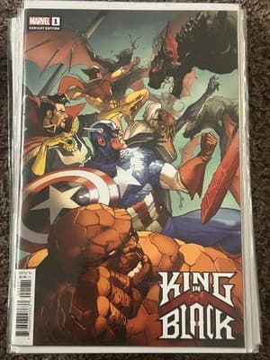 Marvel King in Black #1 Variant Captain America Thing Comic - Image 1