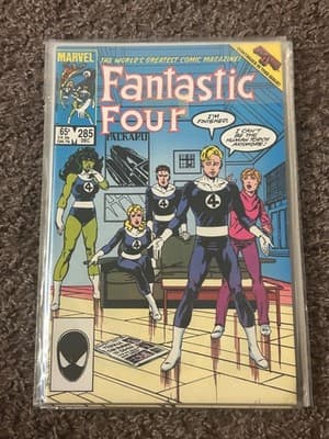 Marvel Fantastic Four #285 Comic Book Dec Human Torch Cover Bagged Boarded - Image 1
