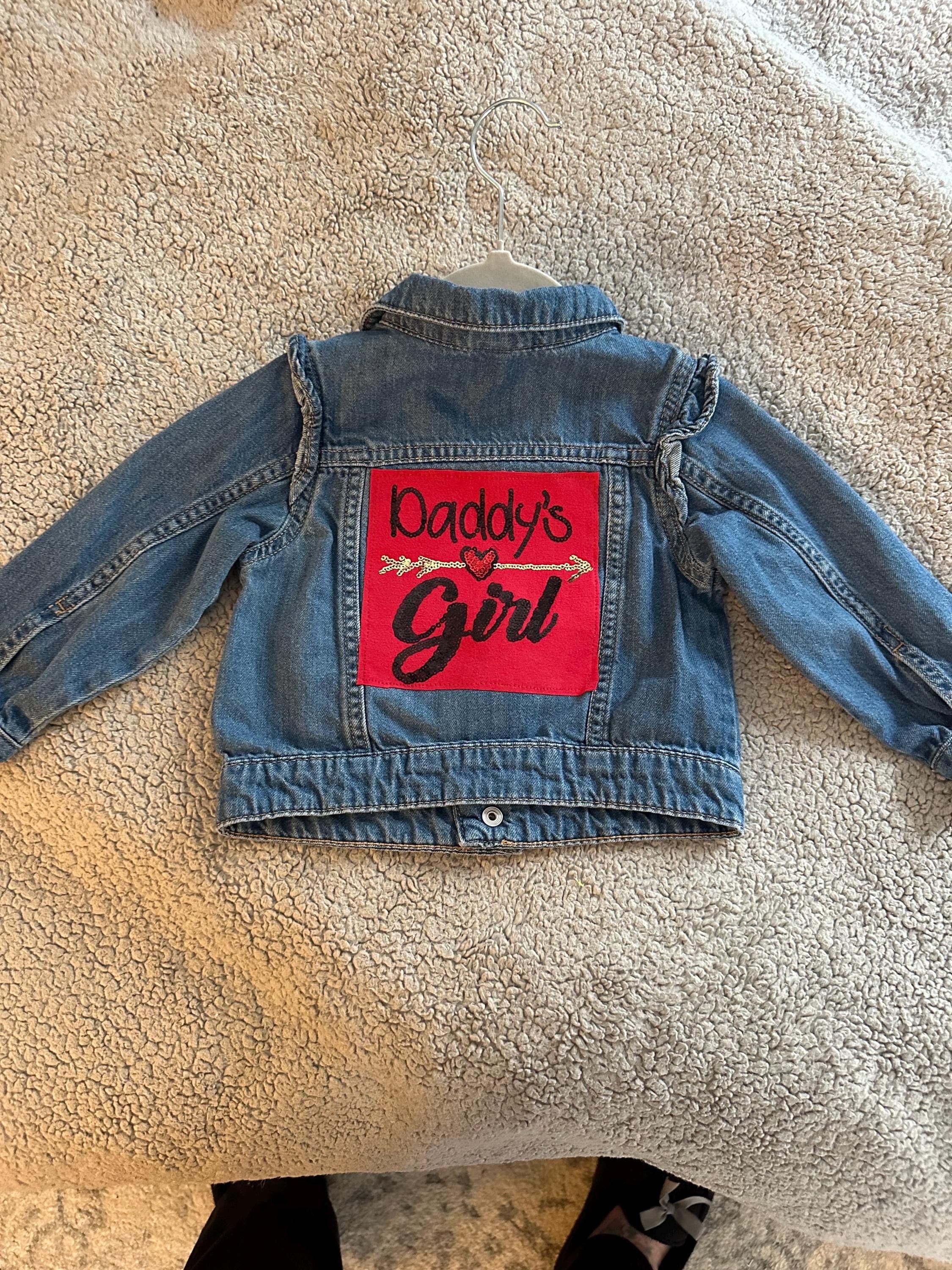 Denim jacket with daddy’s girl - Image 1