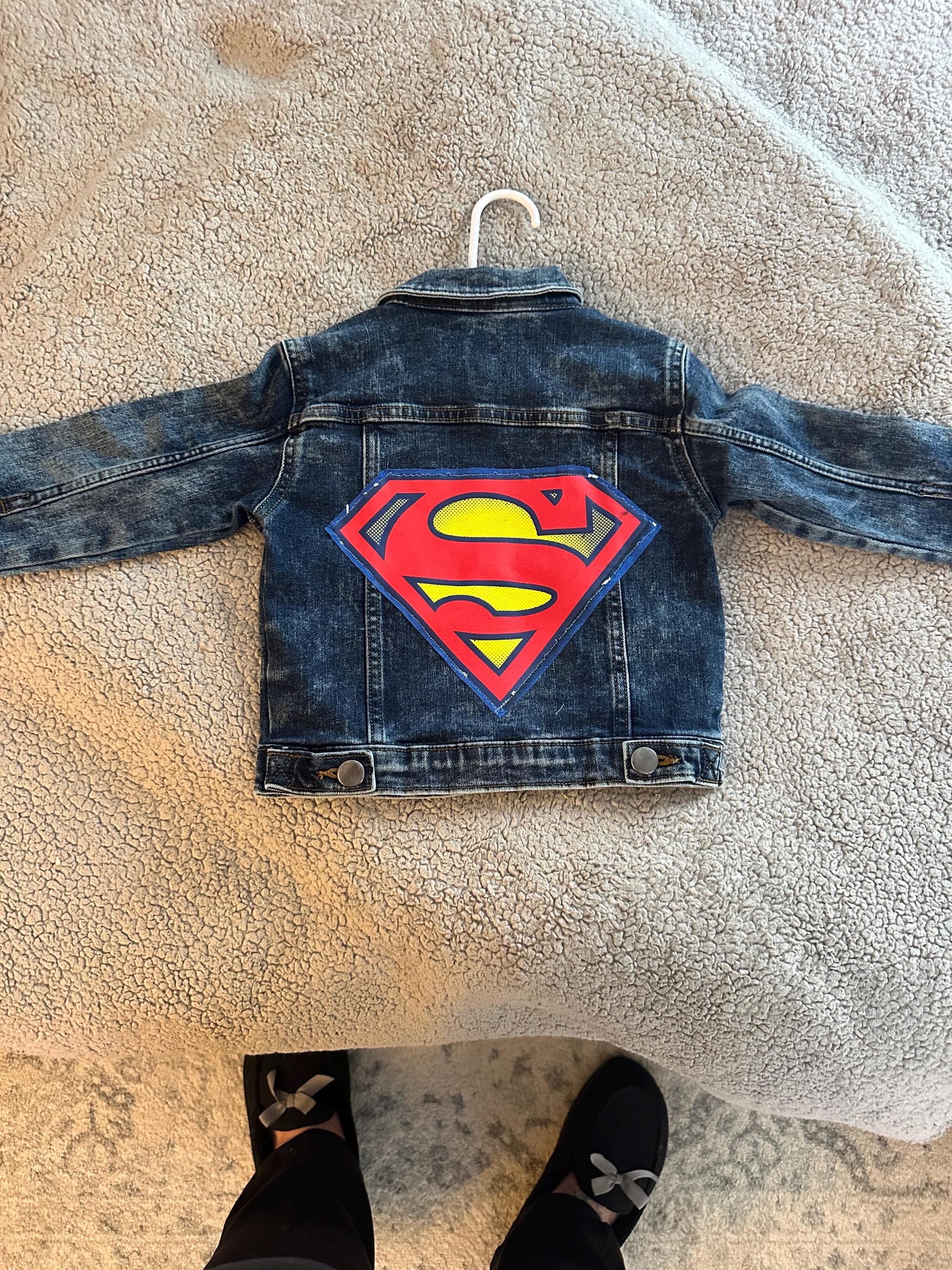 Superman denim jacket with Superman - Image 1