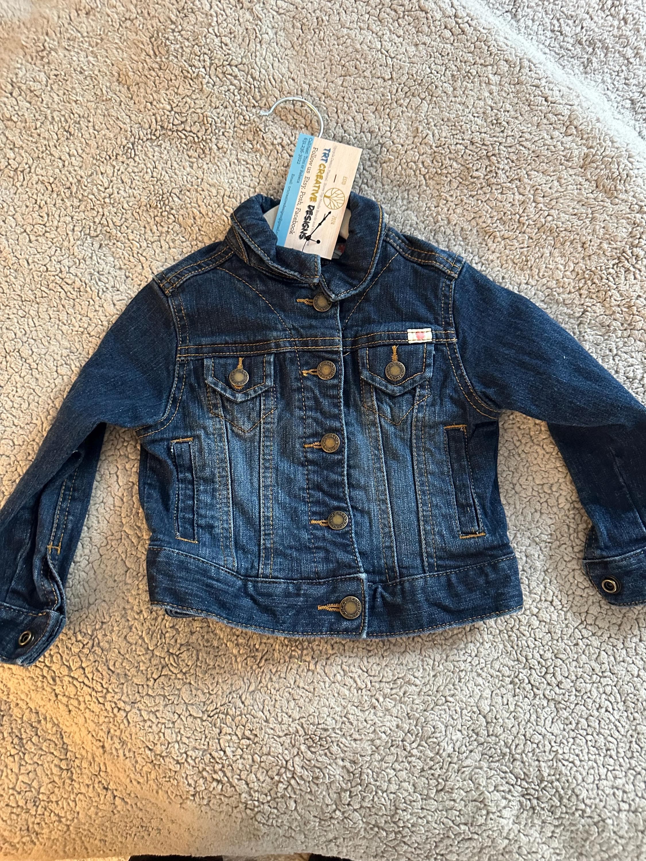 Denim jacket with dogs on the back - Thumbnail 2