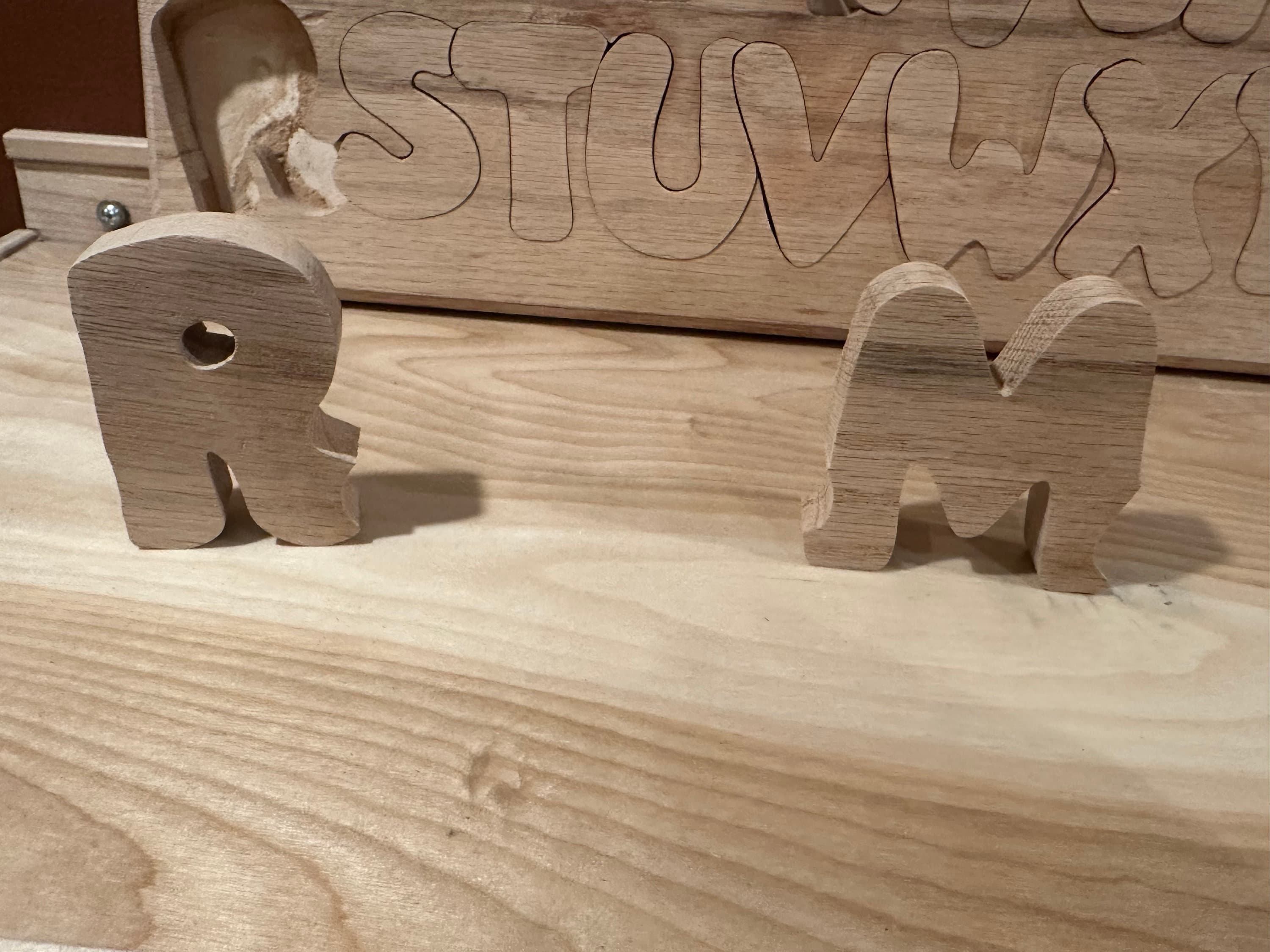 Personalized Wooden Alphabet Name Puzzle | Montessori Toy, Nursery Decor - Thumbnail 4