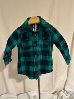 Toddler St. Patrick's Day Plaid Flannel Shirt – Wee Little Hooligan, Size 2T - Thumbnail 4