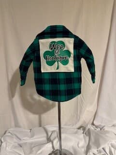 Toddler St. Patrick's Day Plaid Flannel Shirt – Wee Little Hooligan, Size 2T - Thumbnail 3