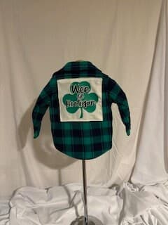 Toddler St. Patrick's Day Plaid Flannel Shirt – Wee Little Hooligan, Size 2T - Thumbnail 2