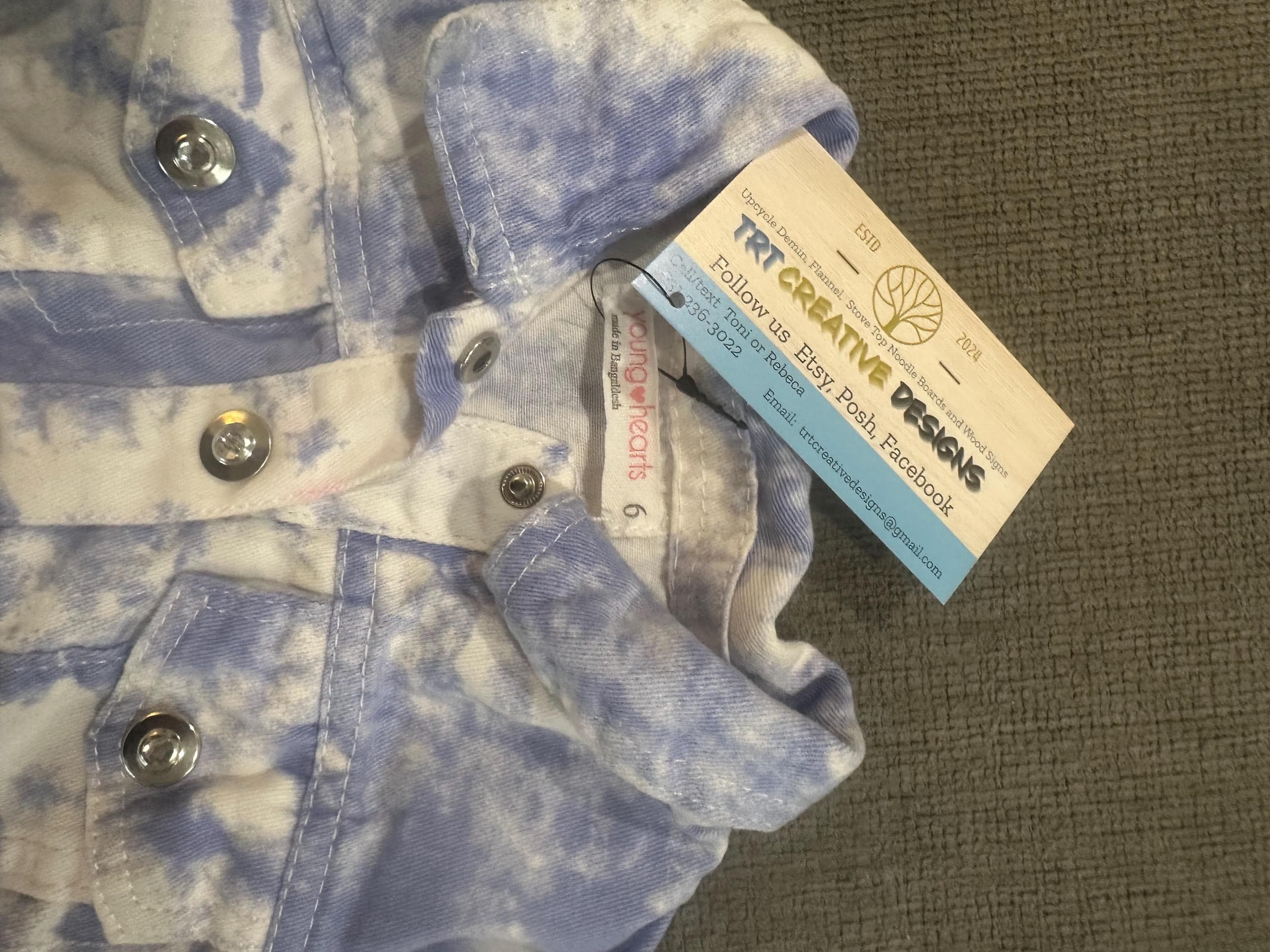 Denim tie dye jacket - Thumbnail 3