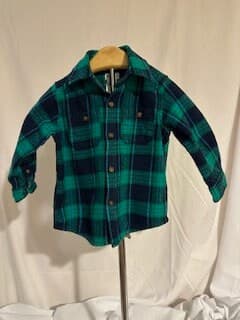 Toddler St. Patrick's Day Plaid Flannel Shirt – Wee Little Hooligan, Size 2T - Thumbnail 5