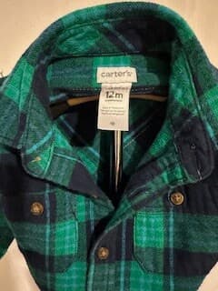 Toddler St. Patrick's Day Plaid Flannel Shirt – Wee Little Hooligan, Size 2T - Thumbnail 6