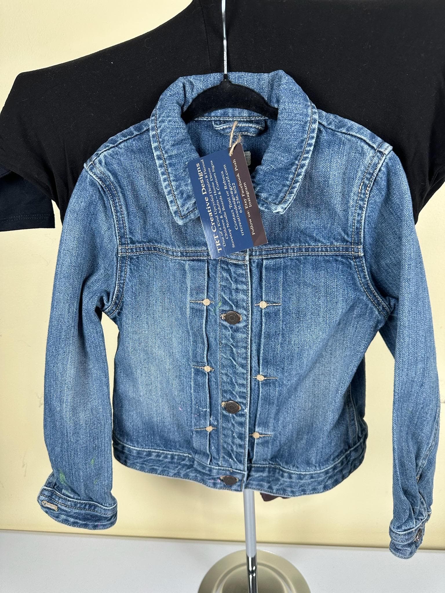 Denim jack. Cutest fan NY Giants size youth 6/7 - Thumbnail 2