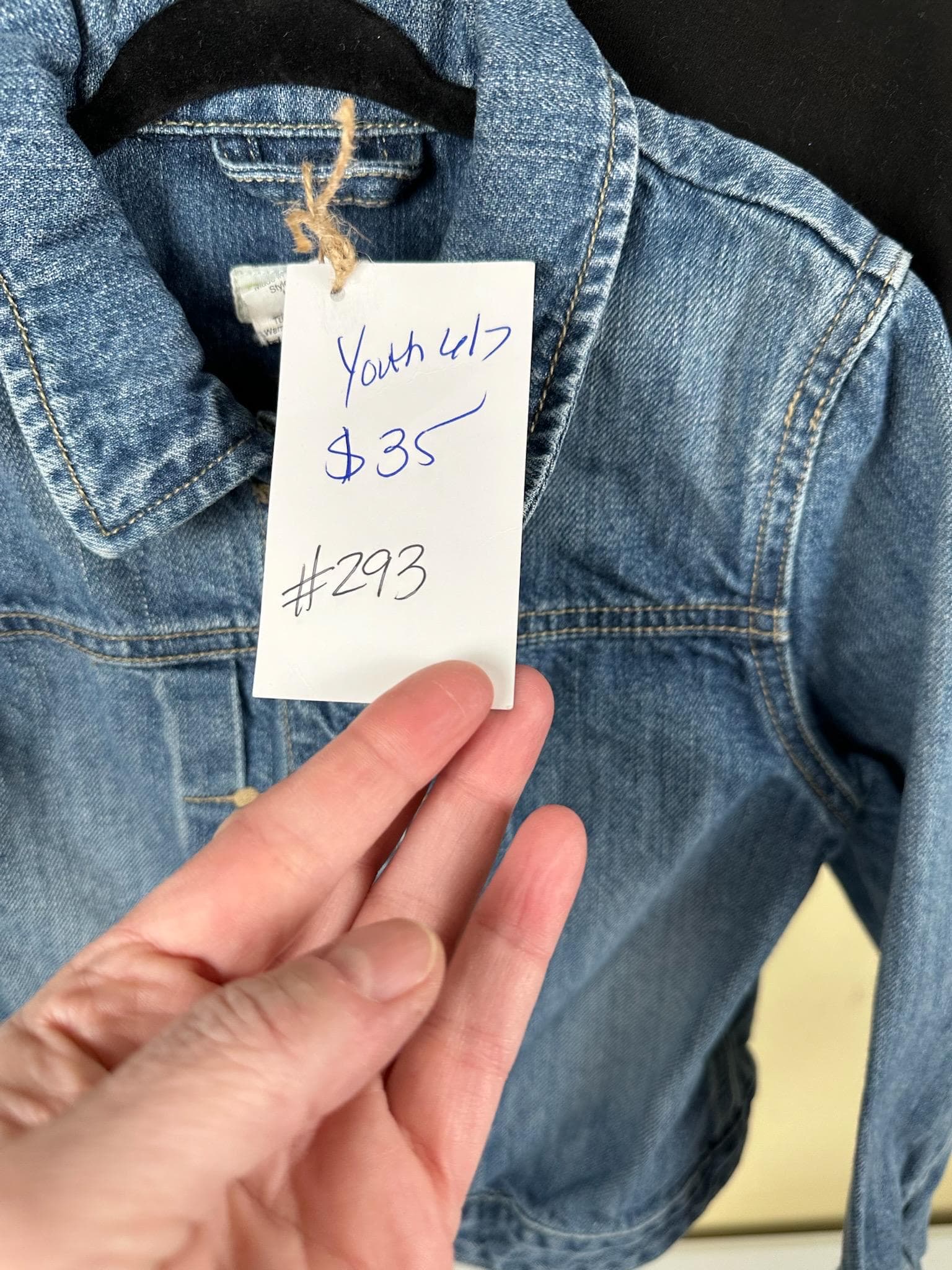 Denim jack. Cutest fan NY Giants size youth 6/7 - Thumbnail 3