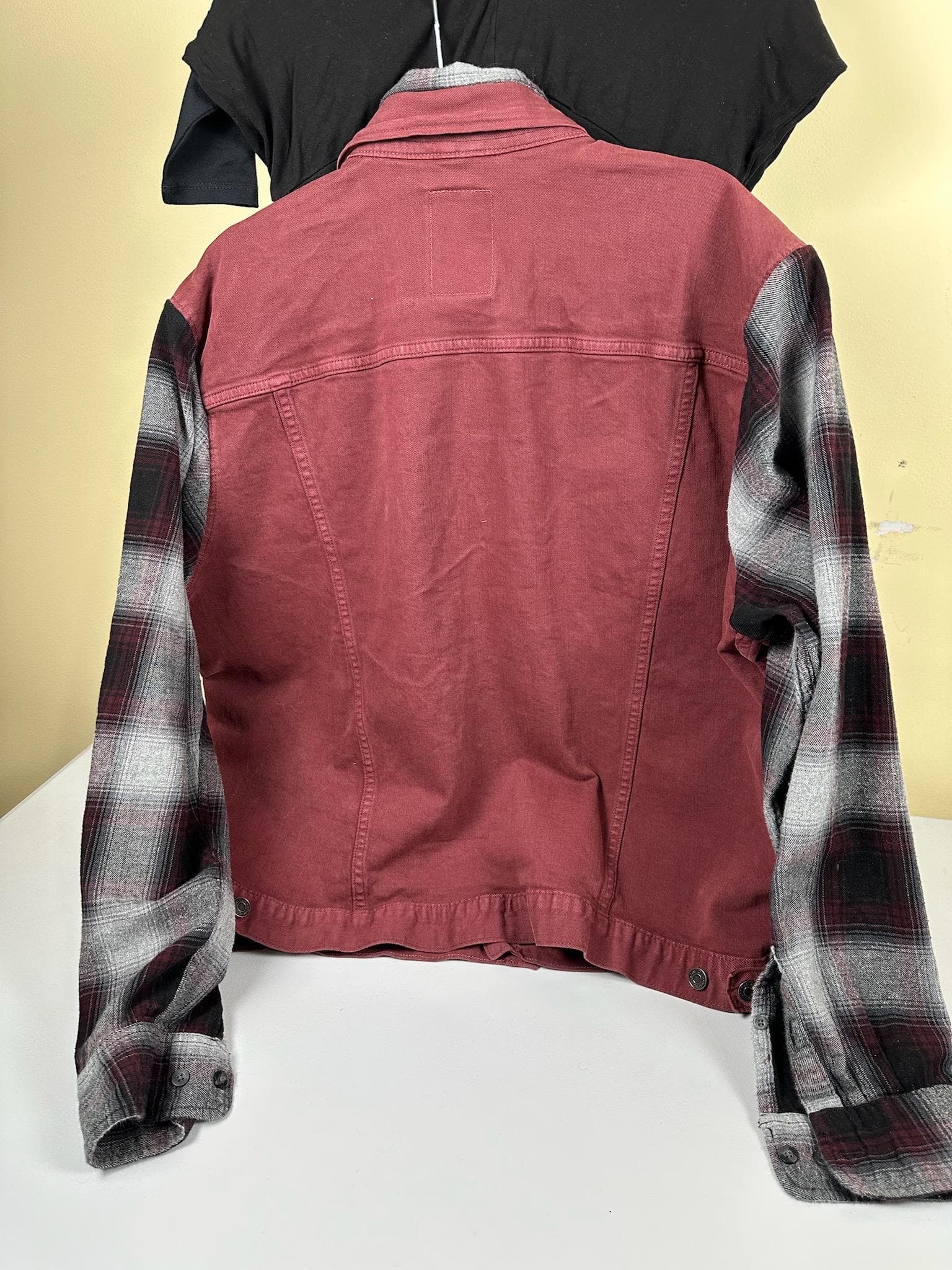 Deconstruct denim jacket with flannel xxl - Thumbnail 2