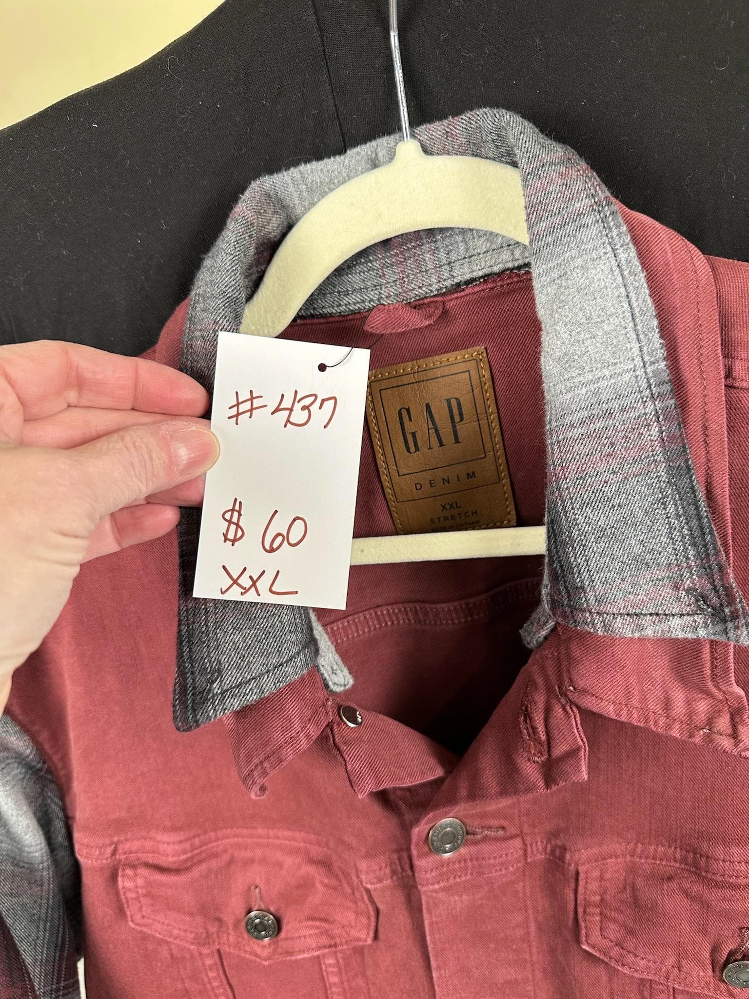 Deconstruct denim jacket with flannel xxl - Thumbnail 3