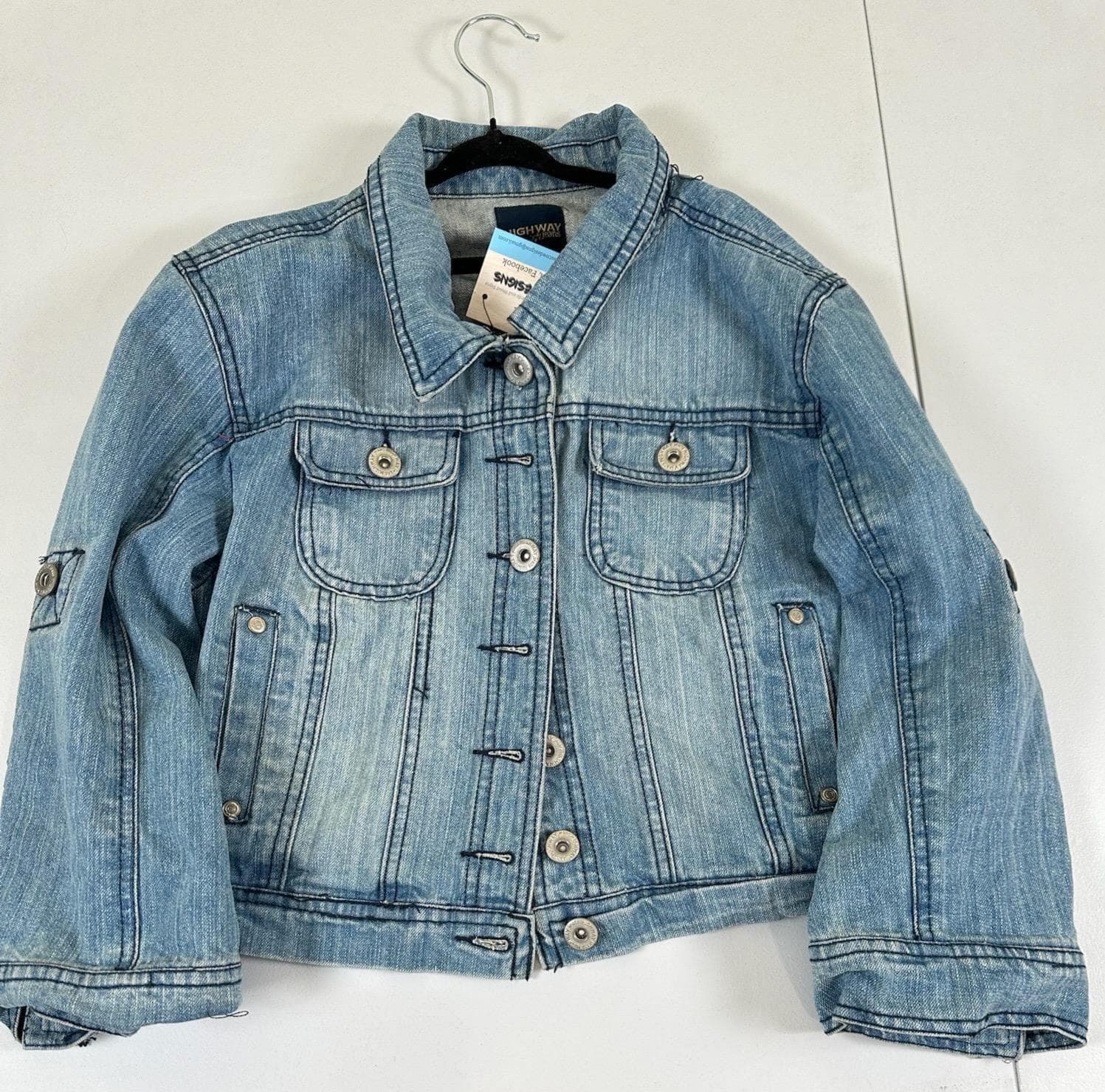 Upcycled K-Pop Anime Denim Jacket | Youth XL, One-of-a-Kind - Thumbnail 2