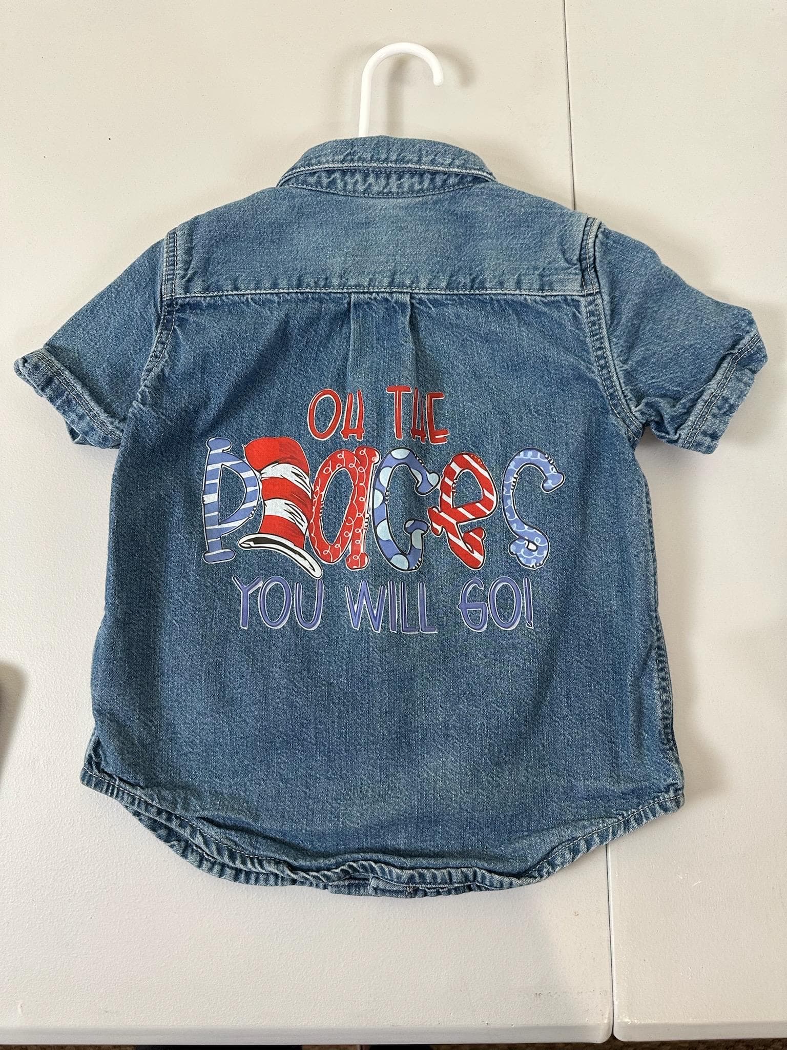 Dr. Seuss Inspired Denim Shirt – Personalized Kids Outfit