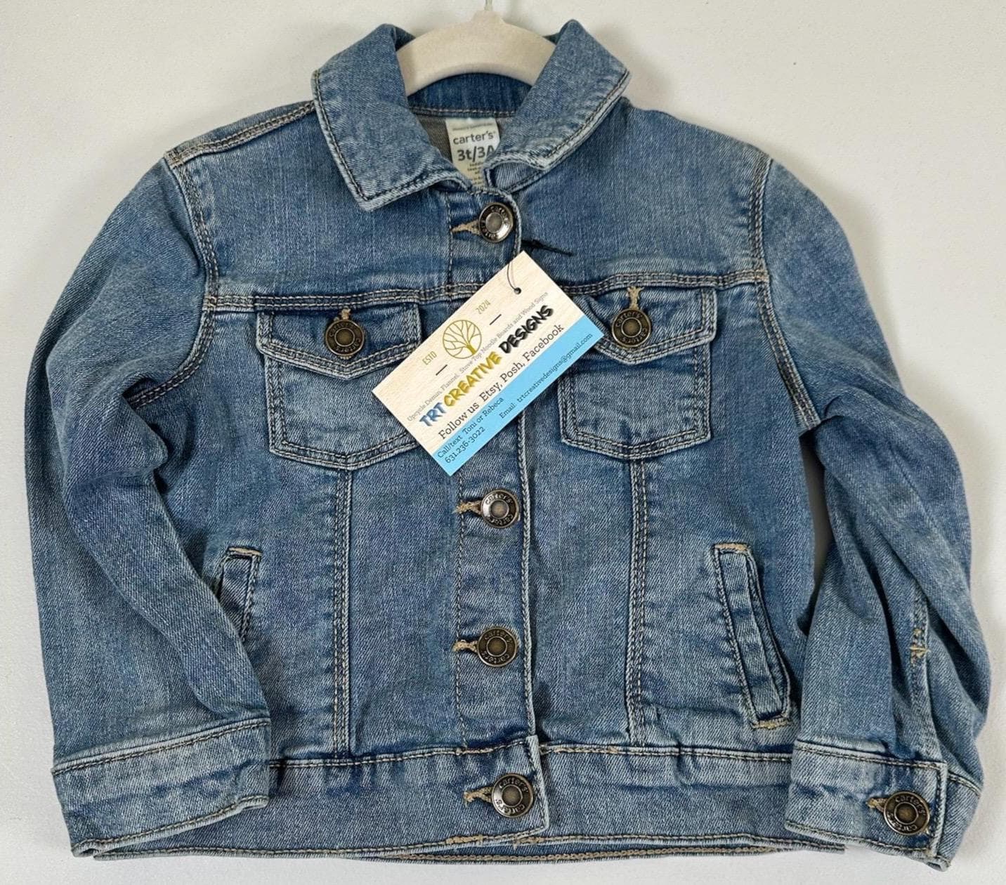 Bluey Denim Jacket | Toddler Girls Carters Jean Jacket 3T - Thumbnail 2