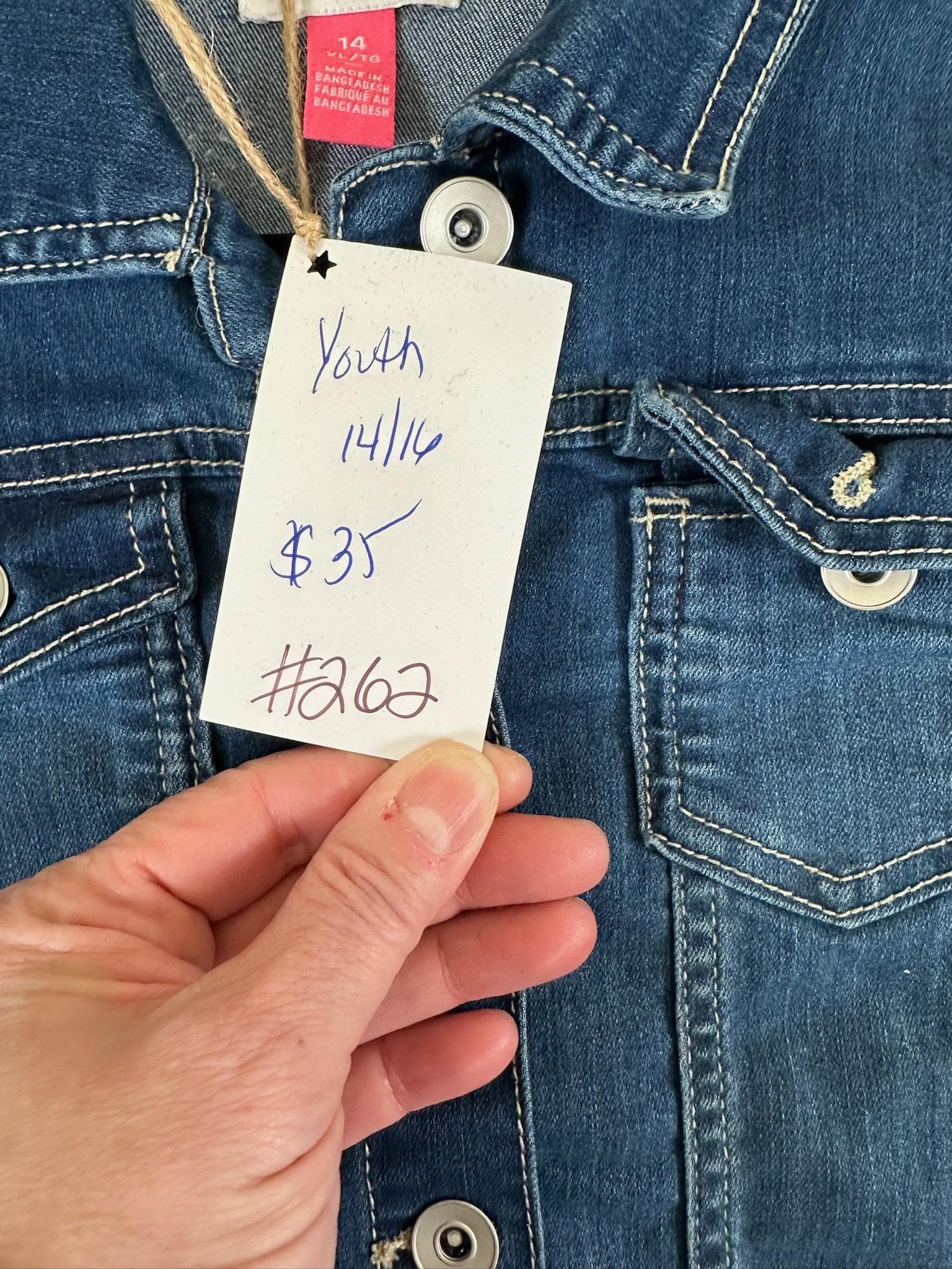 Disney inspired Upcycled Youth Denim Jacket 14/16 | Deconstructed Jean Jacket | Disney-inspired Character Patch Jacket | Vintage Kids Denim - Thumbnail 3